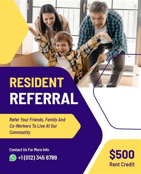 resident referral flyer template|resident referral flyer ideas.